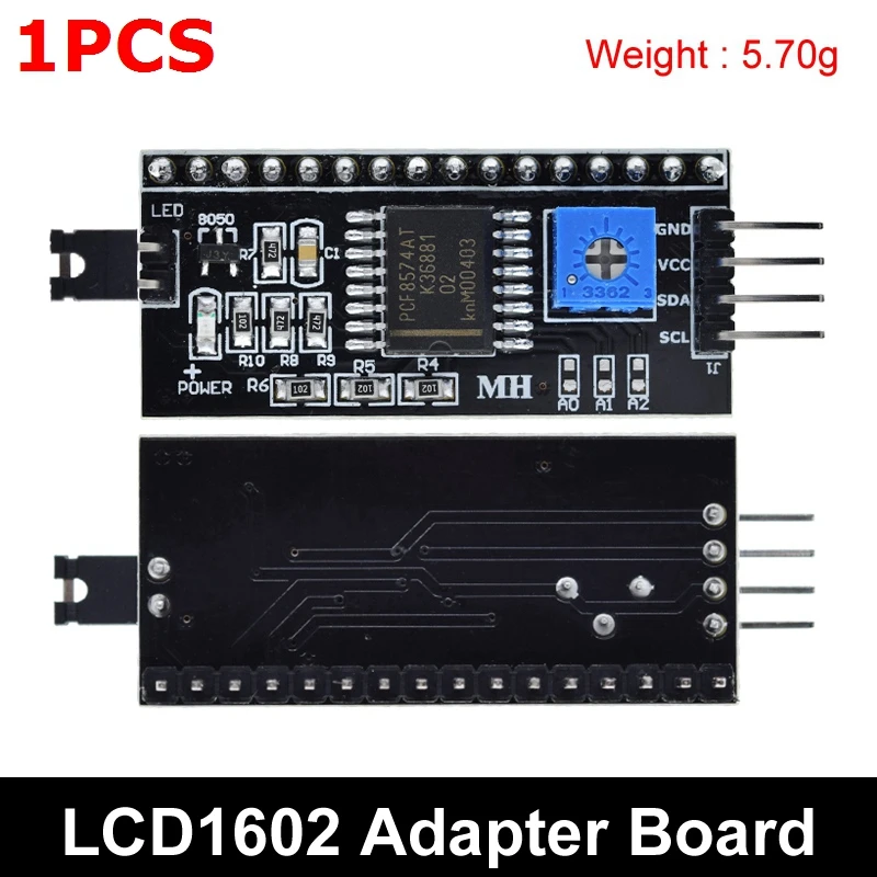 LCD1602 1602 LCD-Modul Blauer / Gelbgrüner Bildschirm 16x2 Zeichen-LCD-Anzeige PCF8574T PCF8574 IIC