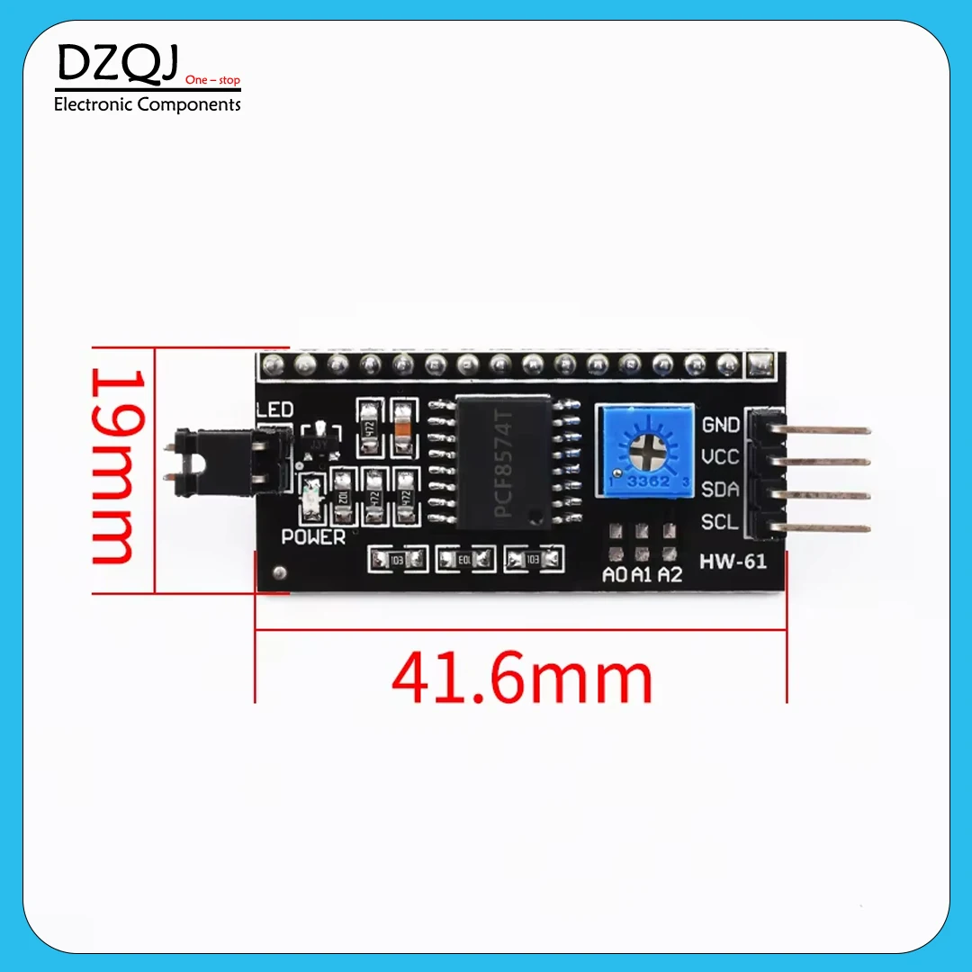 LCD1602 1602A 16x2 Zeichen-Displaymodul Blau Gelb Grün Grau – Bild 3