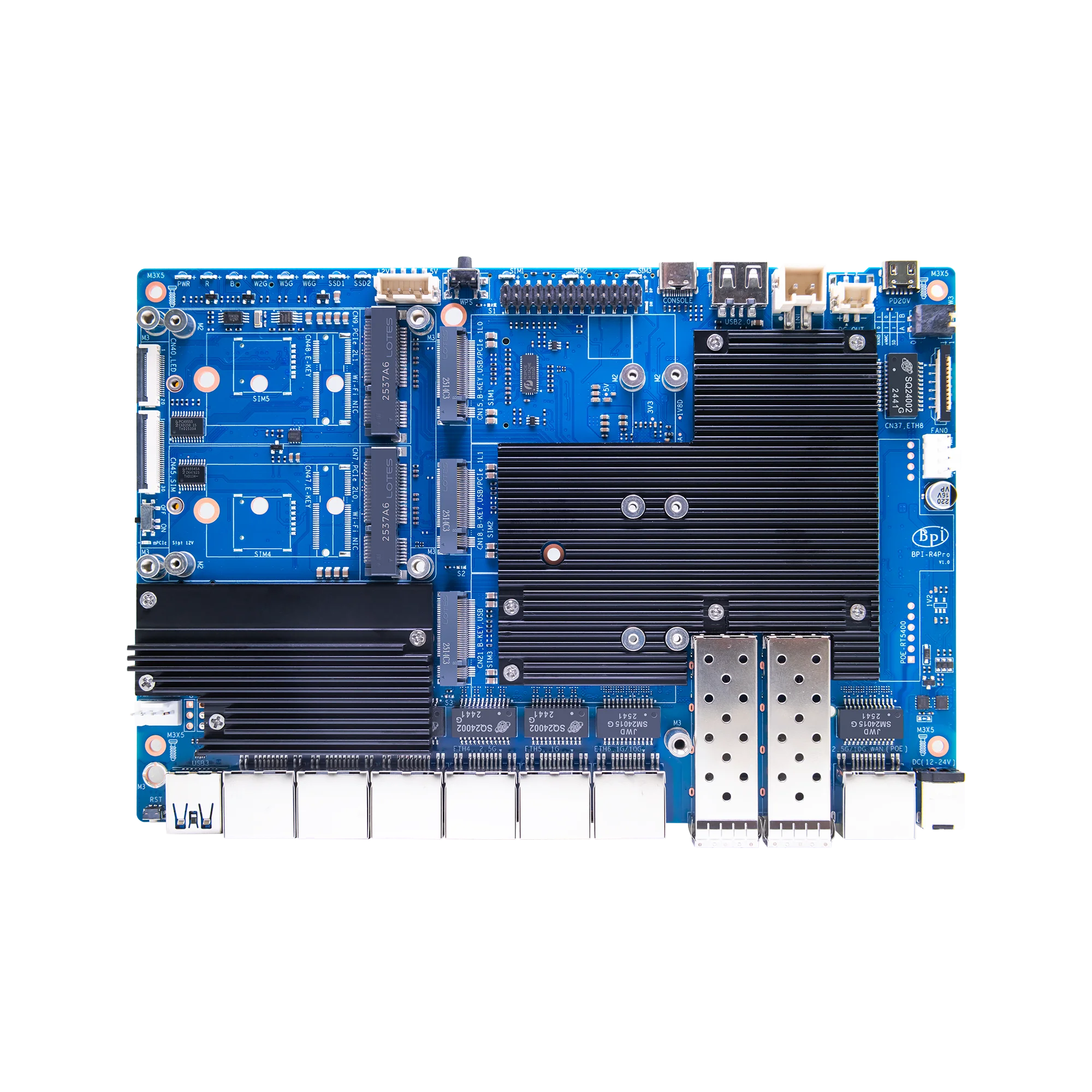 Banana Pi BPI-R4 PRO 4E Router-Board-Kit MediaTek MT7988A Quad-Core – Bild 6
