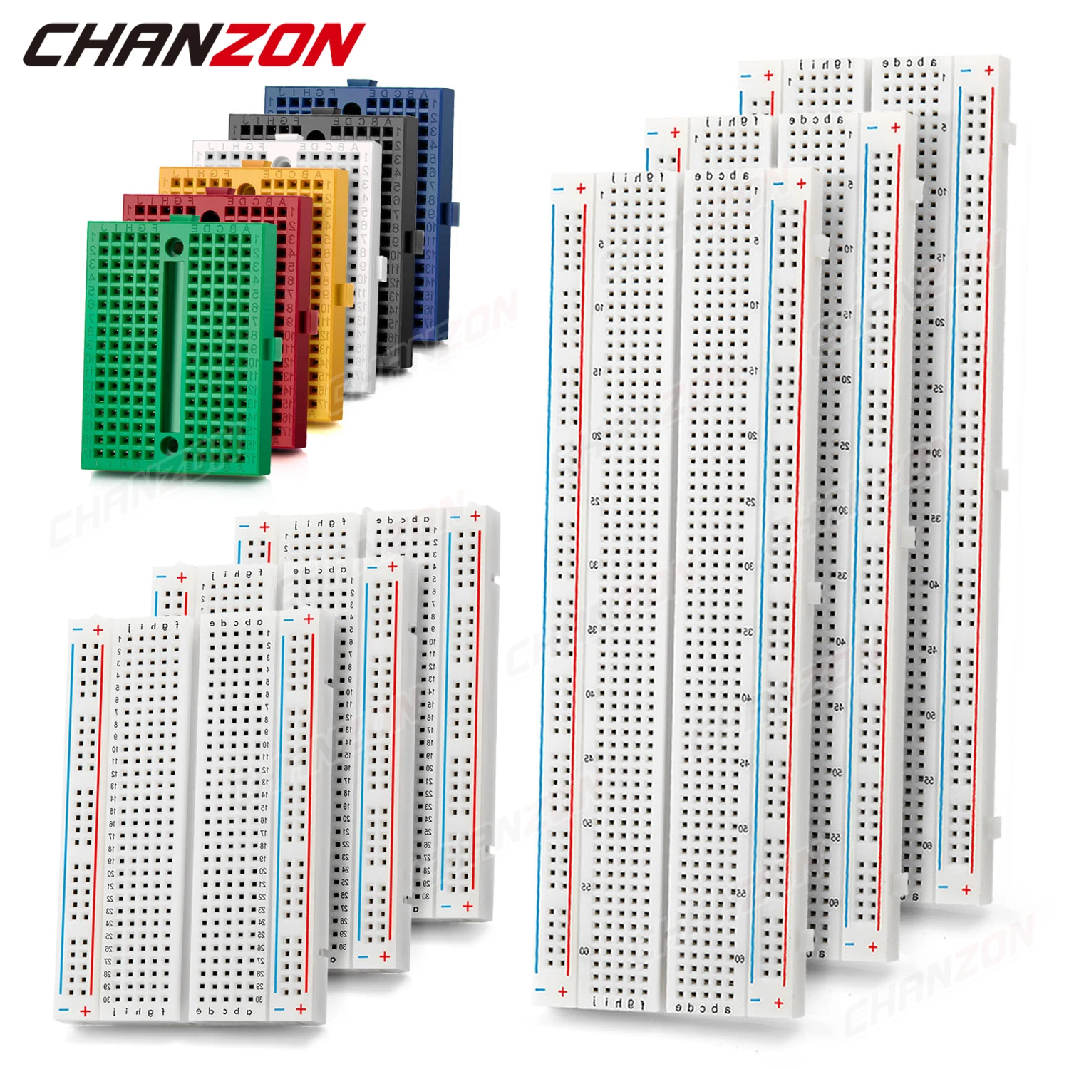 Breadboard-Kit 170/400/830 Tie Points lötfreies Prototyp-Kit Universal PCB Bread Board Raspberry Rasp Pi