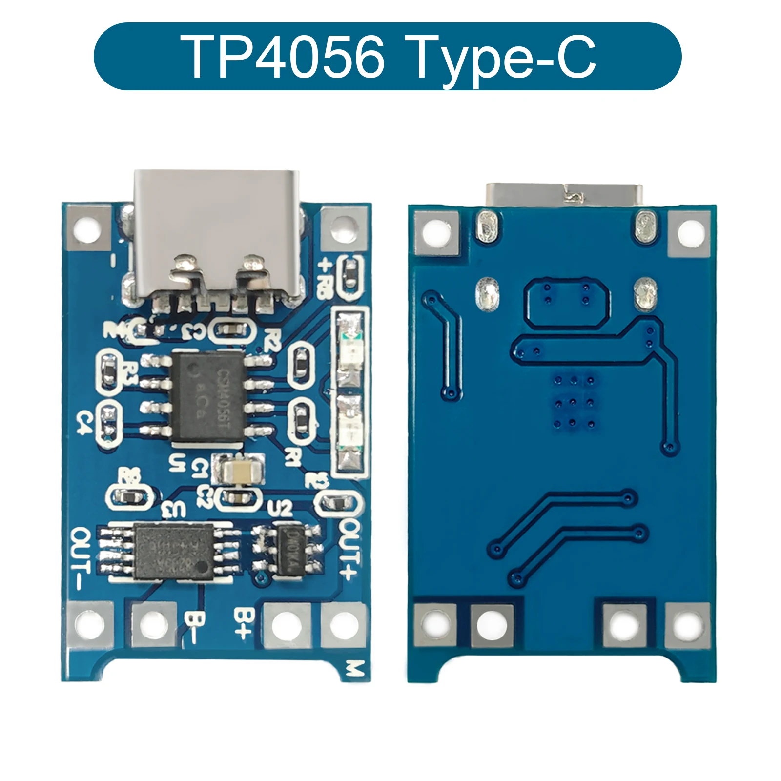 TP4056 Lithium-Batterie-Lademodul 5V 1A Schutzfunktion Doppelfunktionen 18650 Li-Ionen Micro USB (5 Stück)