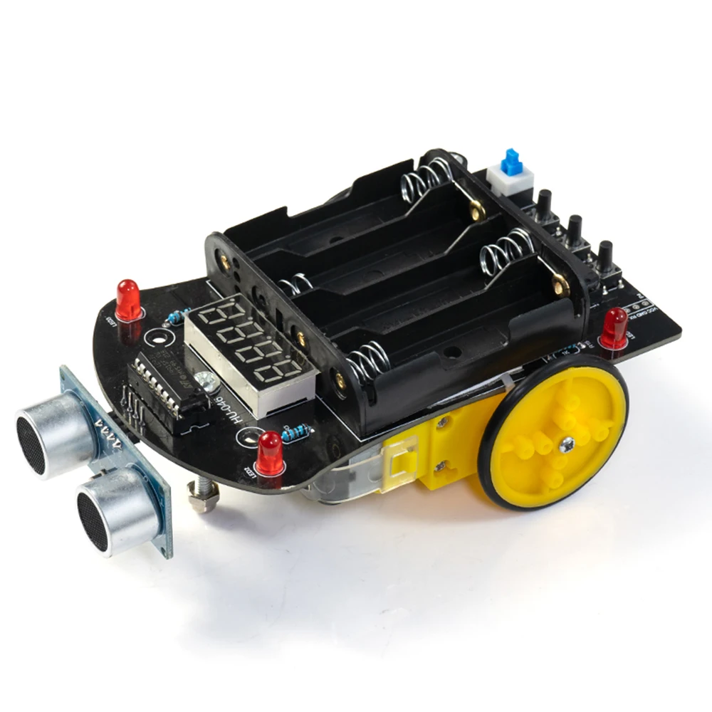 51 MCU Smart Car Ultraschall-Hindernisvermeidung Auto-Tracking, Bereichsroboter, Programmierung, DIY-Car-Kit