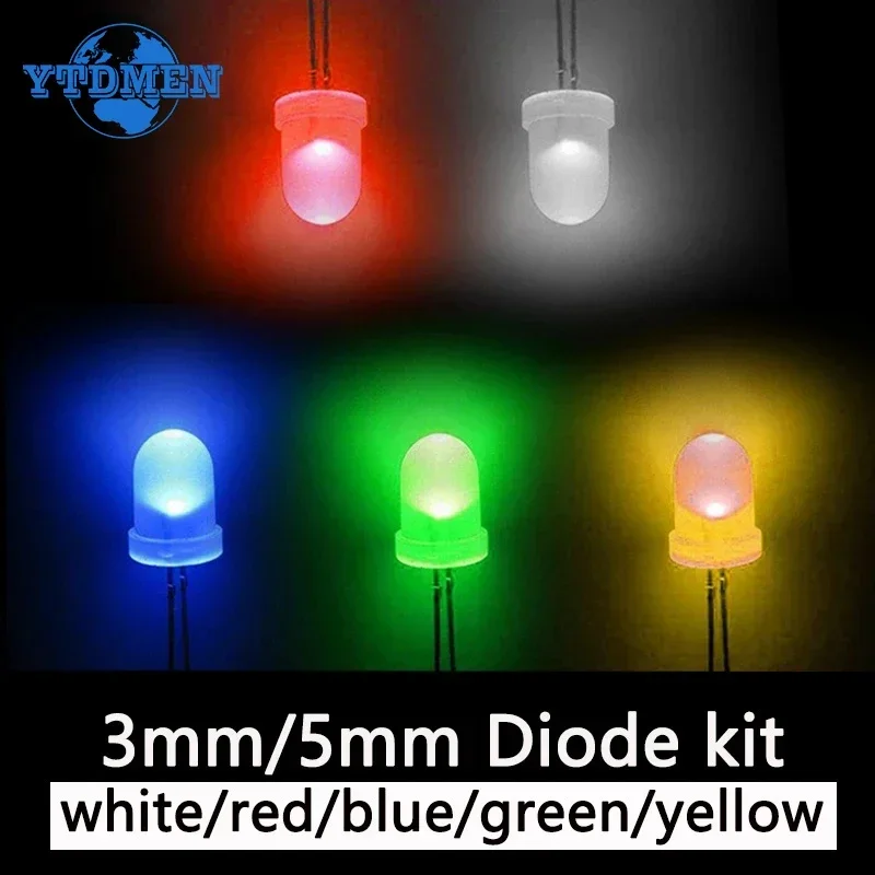 3mm LED Diode 5mm Super Helle LED Emitting Dioden (100 Stück) – Bild 5