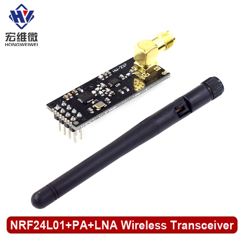 NRF24L01+PA+LNA Wireless Transceiver RF Transceiver Modul 2,4G 1100m mit Antenne und NRF24L01+ Breakout