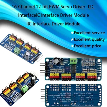 16-Kanal 12-Bit PWM Servotreiber - I2C-Schnittstelle - PCA9685 für Arduino Raspberry Pi DIY Servo Shield Modul
