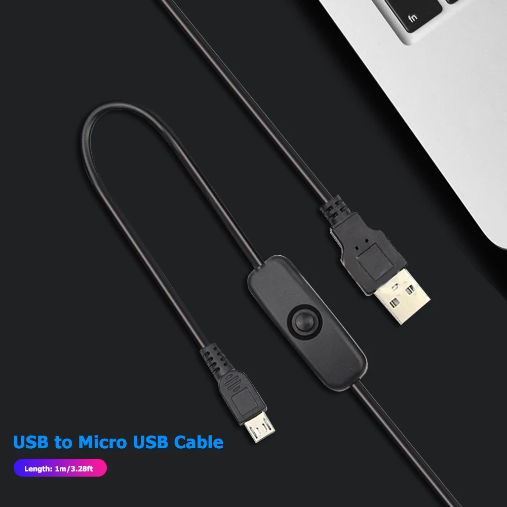 USB-auf-Micro-USB-Kabel mit Ein-/Aus-Schalter, Ladegerät, Netzkabel – Bild 4