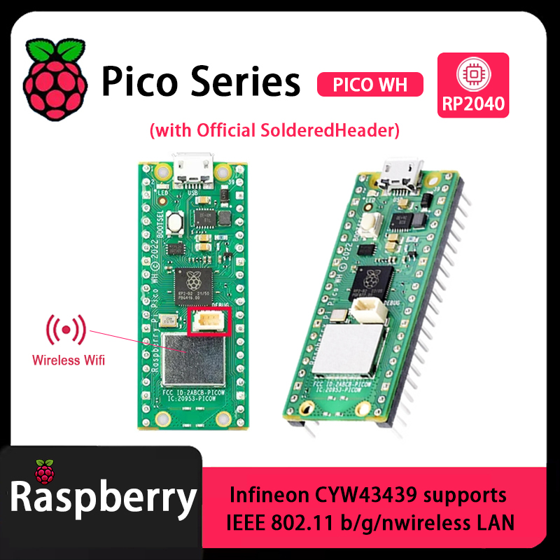 Raspberry Pi Pico Pico 2 Pico W Pico WH Pico H Pico 2 W RP2040 RP2350 Chip mit Wireless WiFi Development