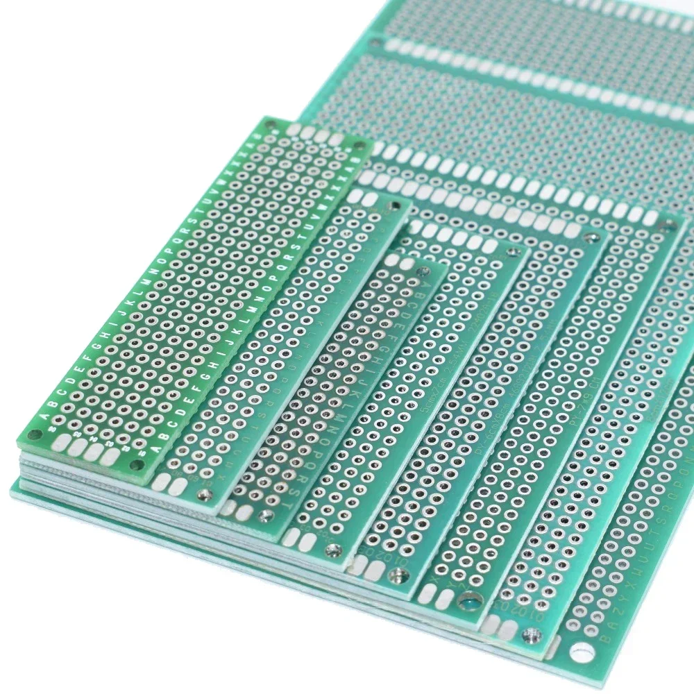 PCB Board Prototyp Board Grün 2x8/3x7/4x6/5x7/7x9/8x12/9x15cm Doppelseitige Leiterplatten Für DIY Löten