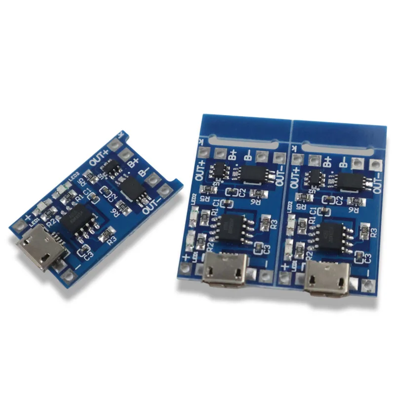 5V 1A 18650 TP4056 Lithium-Akku-Ladeplatte Lademodul Typ-C Micro-USB – Bild 2