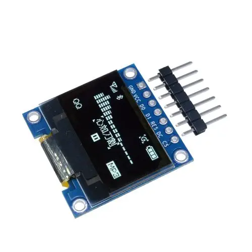 0,96 Zoll OLED-Display-Modul SSD1306 I2C IIC Seriell 128x64 LCD-Bildschirmplatine 3,3V-5V Weiß Blau Gelb