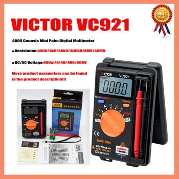 VICTOR VC921 Digitalmultimeter DMM Integrierter persönlicher DC-AC-Spannungsmesser Taschenkapazitätswiderstand