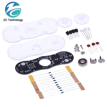 Elektronisches diy kit pov drehen fingers pitze kreisel diy lötkit bunte diode elektronisches trainings set