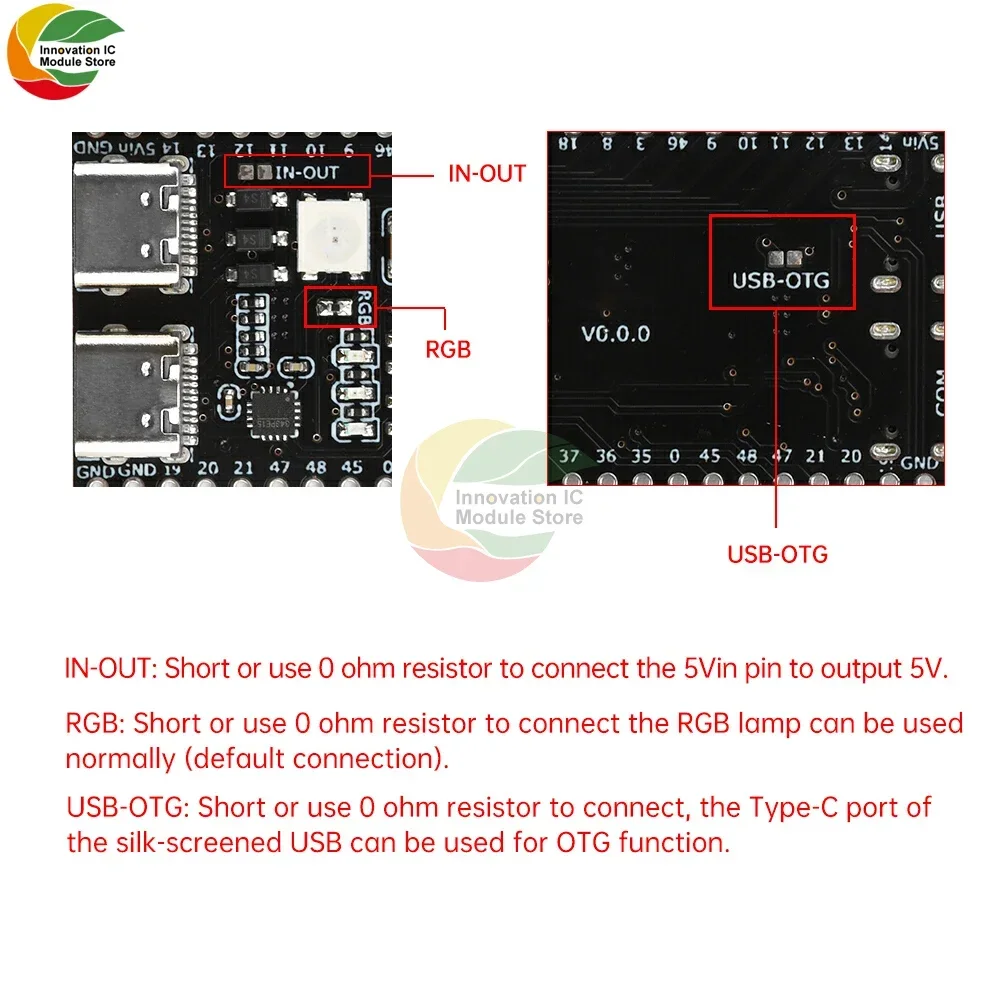 ESP32-S3 2,4GHz WiFi Bluetooth Modul ESP32-S3-N16R8 N8R2 – Bild 3