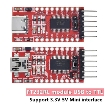TZT 1/2/5 Stück FT232RL FTDI USB 3.3V 5.5V zu TTL Serieller Adapter Modul für Arduino FT232 Pro Mini USB