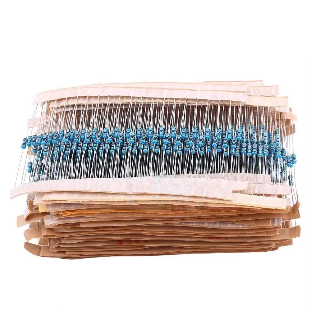 64 Werte 1/4W Metallfilm-Widerstandskit 1R-10M Ohm 1% (1280 Stück) – Bild 5