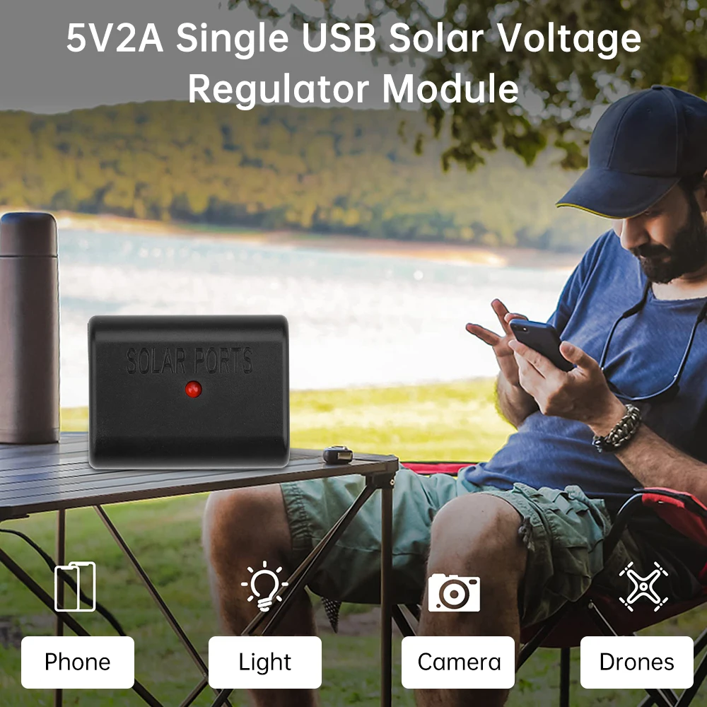 5V 2A Solar Panel Power Bank USB Ladespannung Controller Regler 5-22V – Bild 3