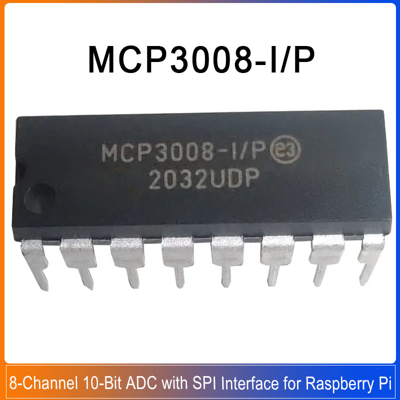 MCP3008-I/P Mcp3008 DIP-16 Mcp 8-Kanal 10-Bit ADC mit SPI Schnittstelle für Raspberry Pi
