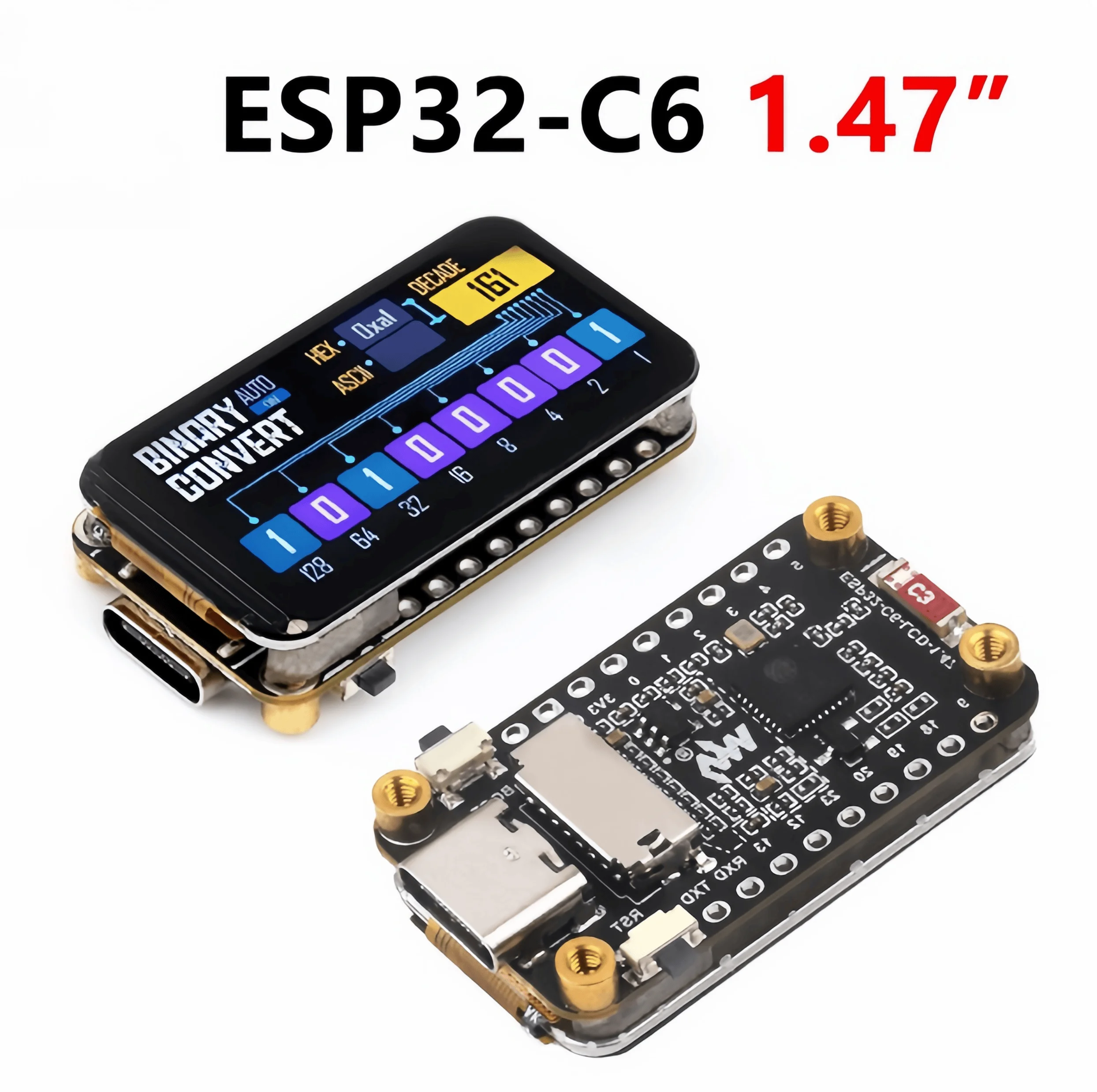 ESP32 C6 Entwicklungsboard mit 1,47 Zoll LCD-Display 172x320 – Bild 2