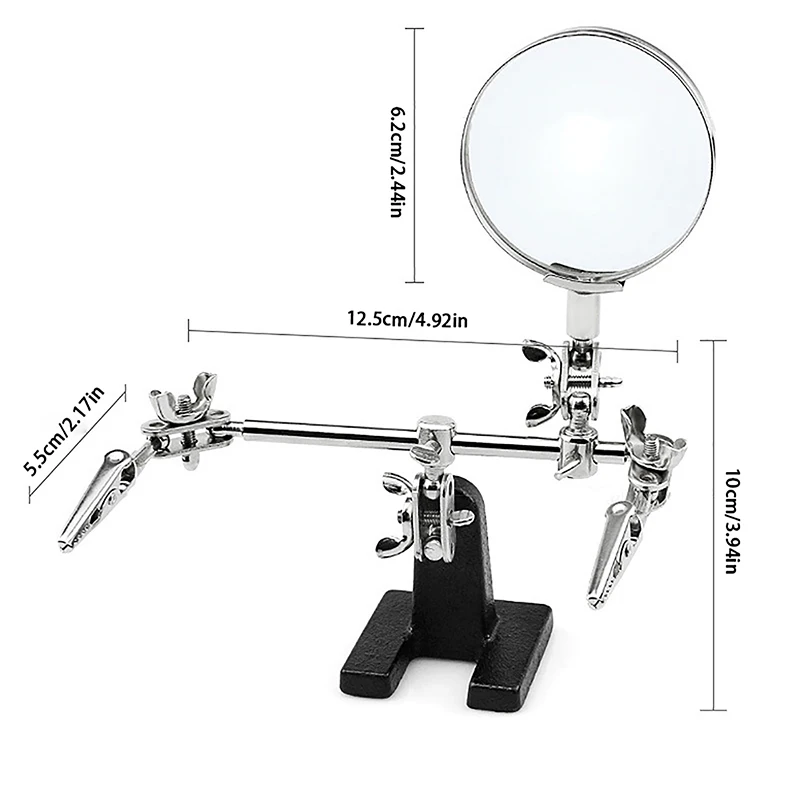 60mm dritte Hand Lötkolben Stand klemme helfende Hände Clip Werkzeug – Bild 5