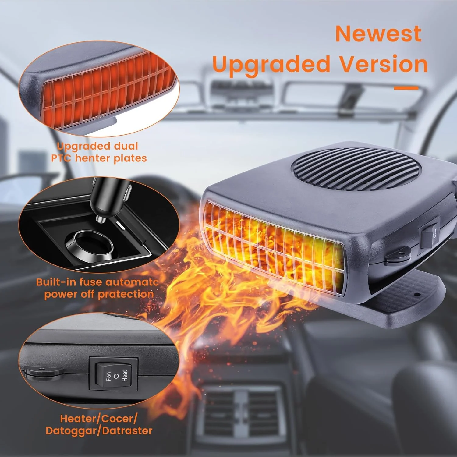 12V 24V Auto-Heizlüfter 150W 200W 2-in-1 Heiz- und Kühlfunktion – Bild 6
