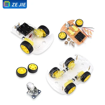 Elektrisches Wettbewerbs-Mecanum-Rad Smart Car Kit, 4WD Roboter-Acrylchassis, Allradantrieb-Grundplatte