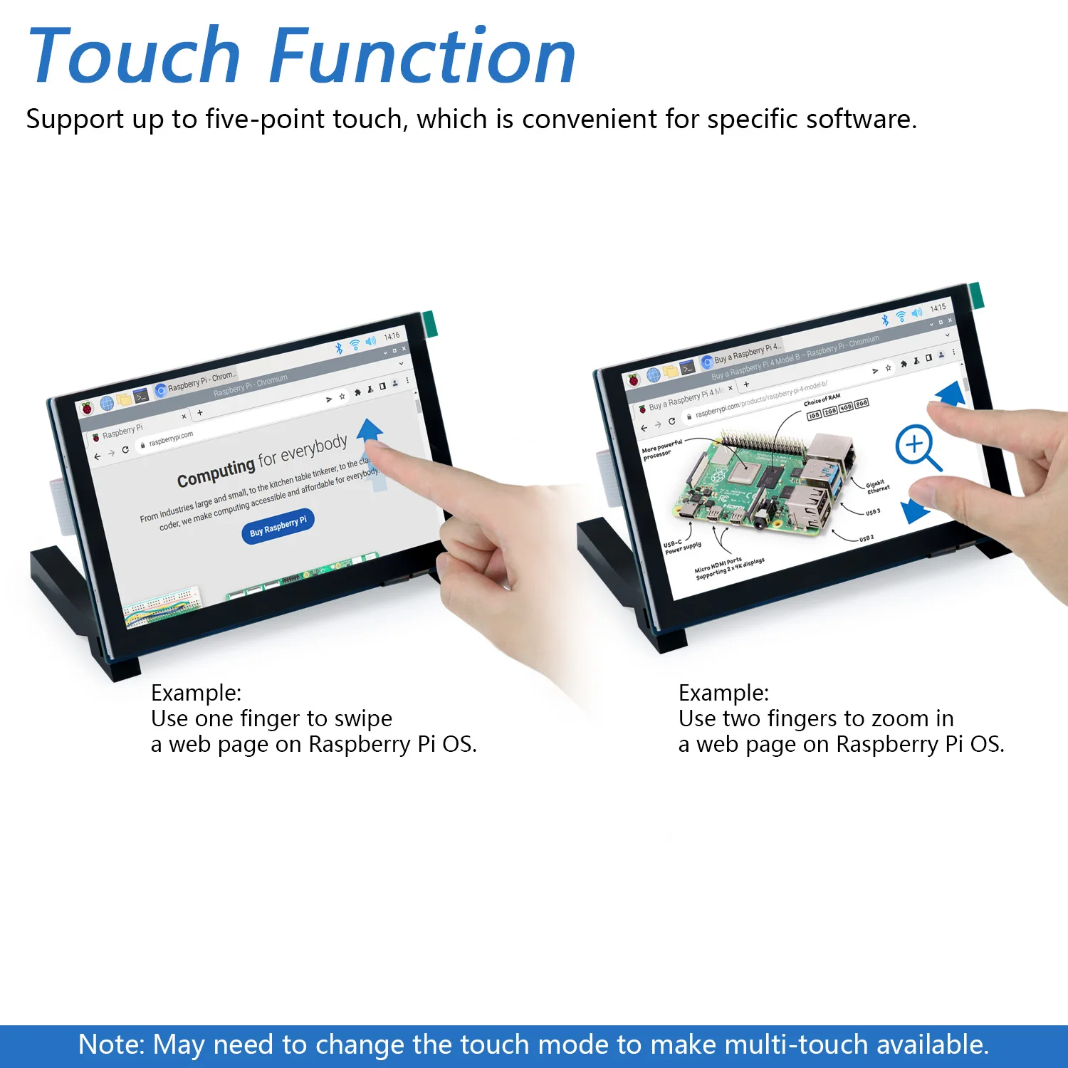 Freenove Touchscreen für Raspberry Pi 5 4 Bildschirmanzeige 5 / 7 Zoll – Bild 3