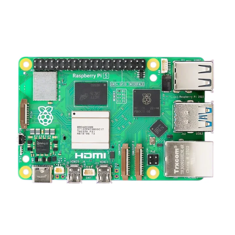 Raspberry Pi4 ModelB oder Raspberry Pi 5 Entwicklungsboard, ausgestattet mit Arm Cortex-A76