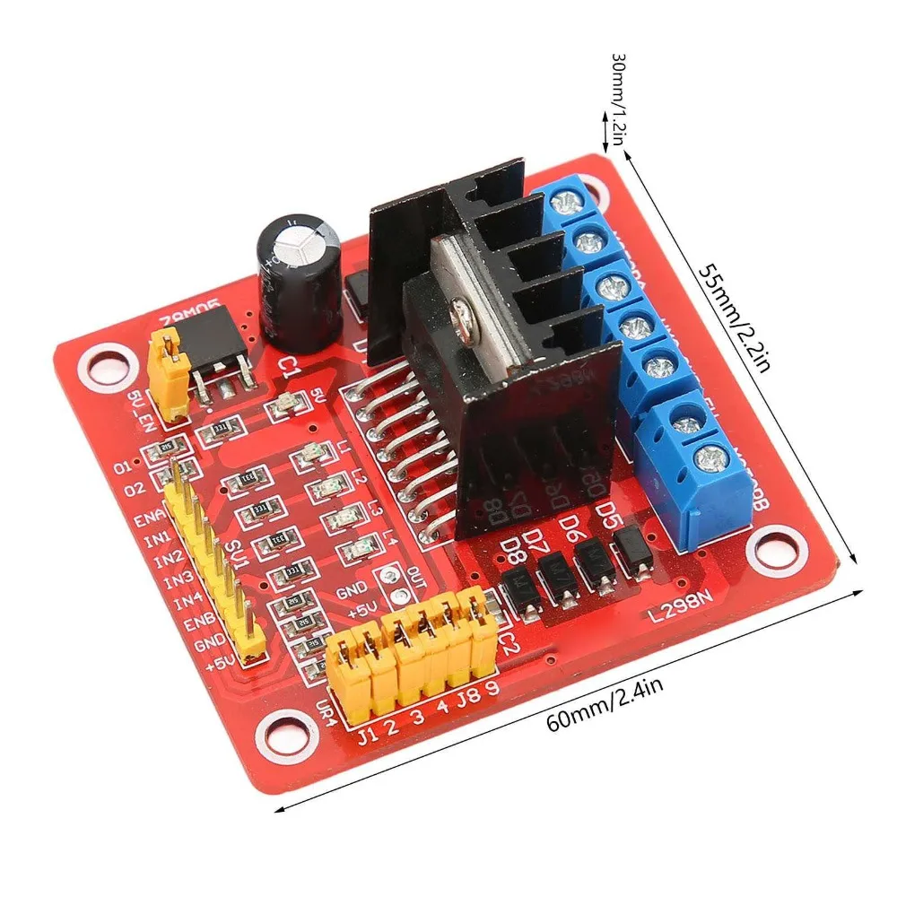L298N Schrittmotor-Treibermodul 5V-35V 2A DC-Motorsteuerplatine – Bild 6