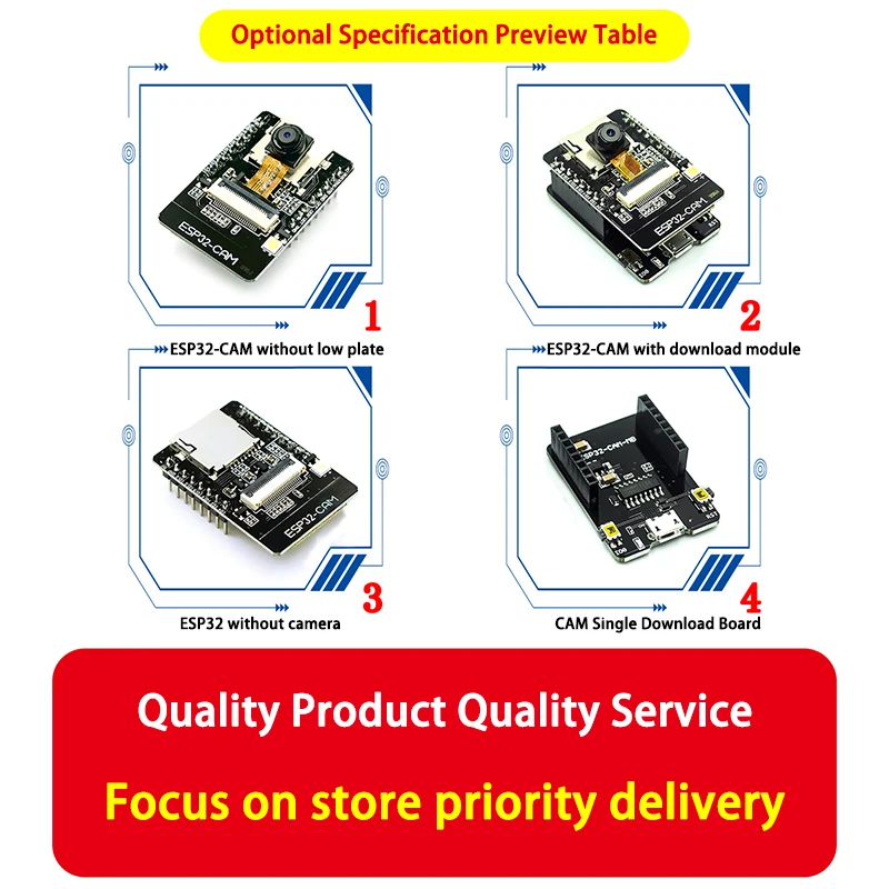 ESP32 CAM Entwicklungsboard mit RHYX-M21-45/OV2640 Modul WIFI – Bild 2