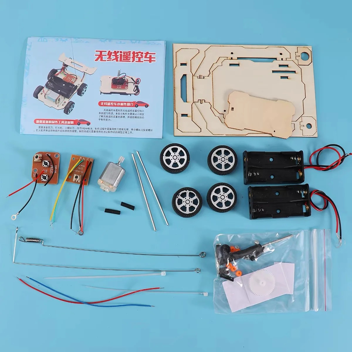 RC-Auto-Modellbausatz DIY Mini Lehr- und Lernprojekt MINT-Wissenschaftsbildung Experimentier-Spielzeug