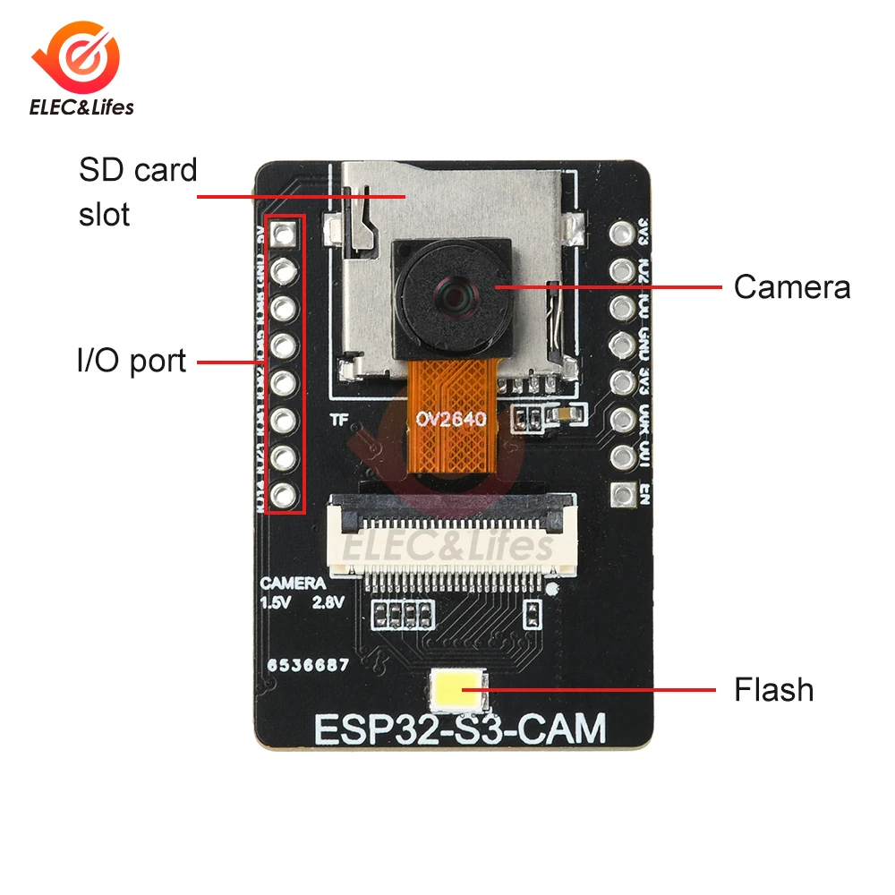 ESP32-S3 AI-Kameramodul mit OV2640/OV3660-Kamera, integriertem WLAN – Bild 3