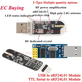 NRF24L01 Drahtloses Datenübertragungsmodul 2,4 G serielle Schnittstelle USB TTL zu nRF24L01 Digitale