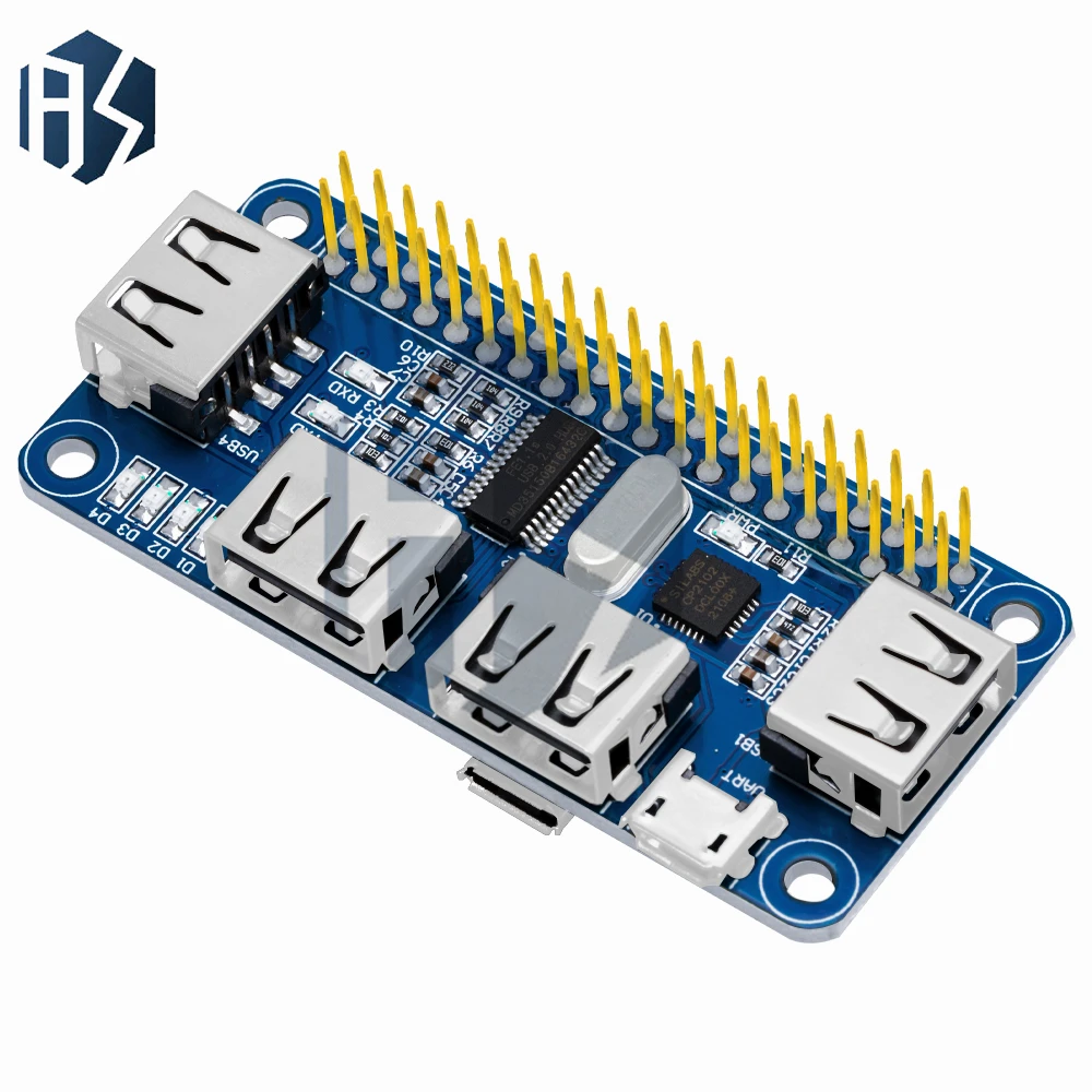 4 Ports USB HUB HAT für Raspberry Pi 3/2/Zero W Extension Board USB – Bild 4