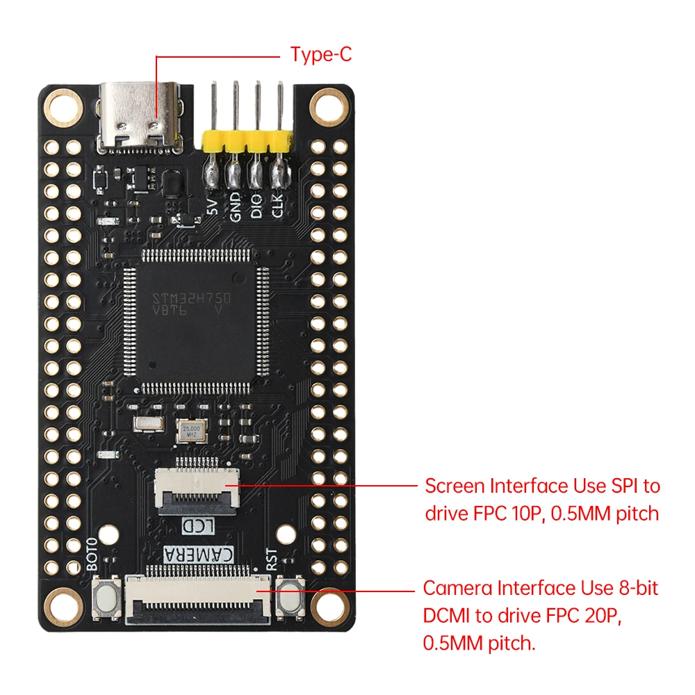 STM32H750VBT6 STM32H750 Systemplatinenmodul Entwicklungsplatine – Bild 3