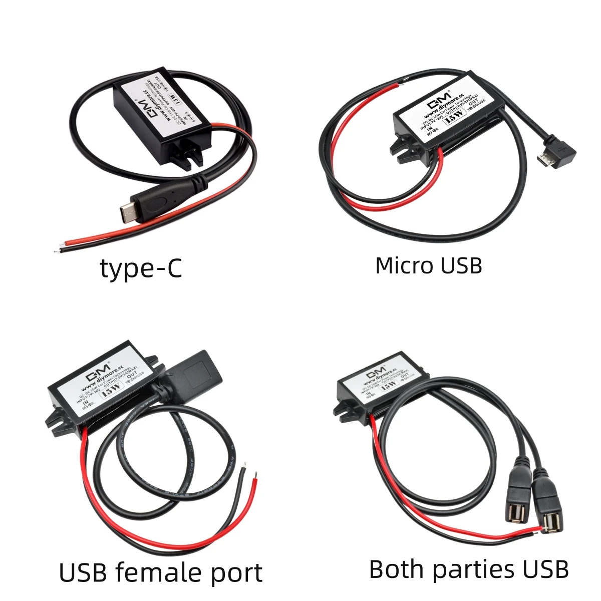 10W 15W 24W 12V auf 5V 2A 3A DC-DC Step Down Buck Converter Netzteil Modul Mini USB Micro USB Männlich