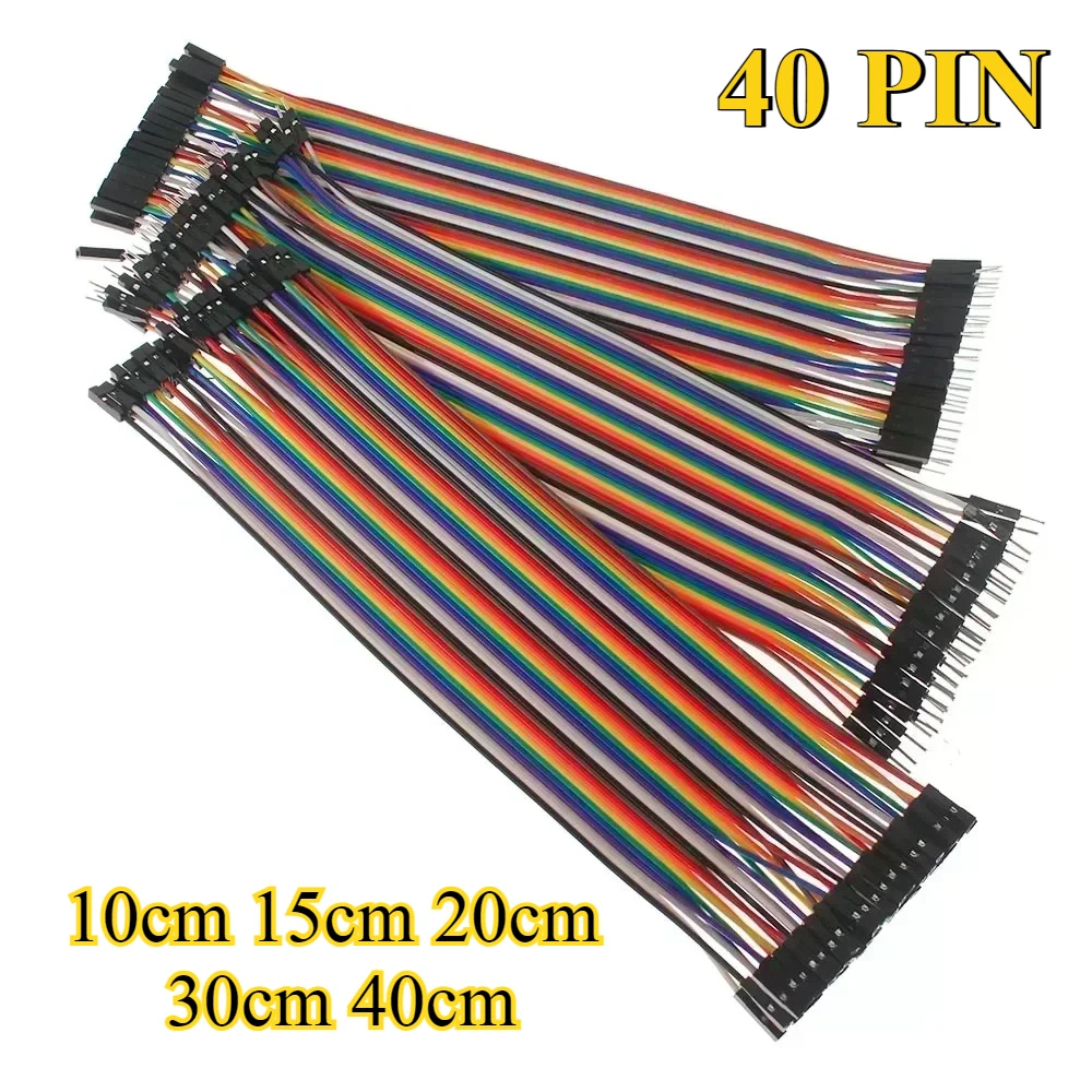 2,54mm 40PIN 10 15 20 30 40CM Dupont Linie Stecker auf Stecker Buchse auf Buchse Jumper Dupont Draht Kabel