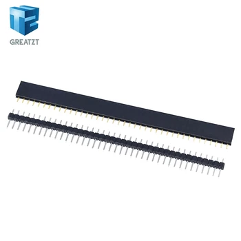 10 Paar 40 Pin 1x40 einreihige männliche und weibliche 2,54 zerbrechliche Stiftleiste PCB (20 Stück)