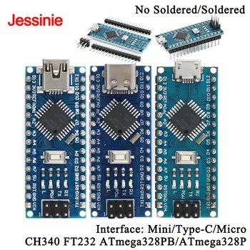 Nano V3.0 Entwicklungsboard FT232/CH340 ATmega328PB/ATmega328P Laufwerk Mikrocontroller Modul MINI/Typ-C/Micro