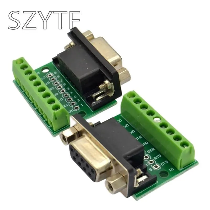 DB9 Männliche und Weibliche Stecker Adapter Schraube Terminal 9-Pin 9-Loch RS232 RS485 Umwandlung Board
