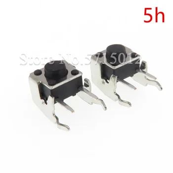 Takt Schalter 6*6*5mm 2pin mit Halterung Tactile Push Button Schalter Touch Micro schalter Rechten (100 Stück)