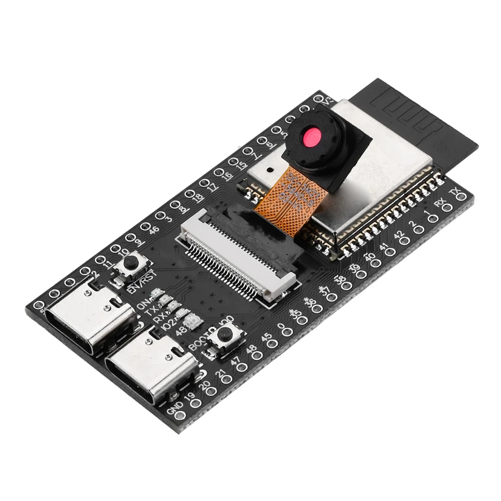 ESP32-S3-CAM Entwicklungsboard WiFi Bluetooth Modul ESP32-S3-N16R8 Dual Typ-C OV2640/OV5640/OV3660 Kamera