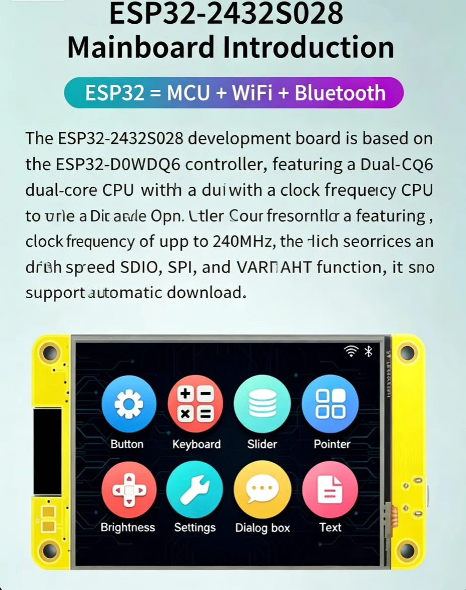 ESP32 Entwicklungsboard mit WLAN & Bluetooth, 2,8 Zoll 240x320 TFT – Bild 3