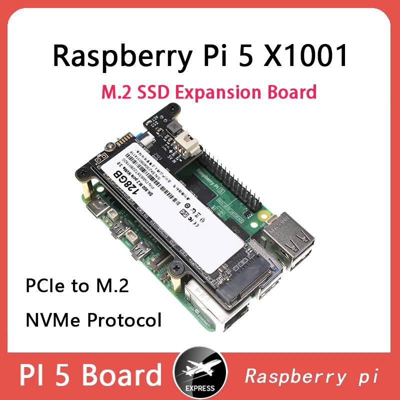 Raspberry PI 5 x 1001 M2 SSD-Erweiterungsplatine PCIE auf M.2 NVME SSD 2280-Adapterplatine