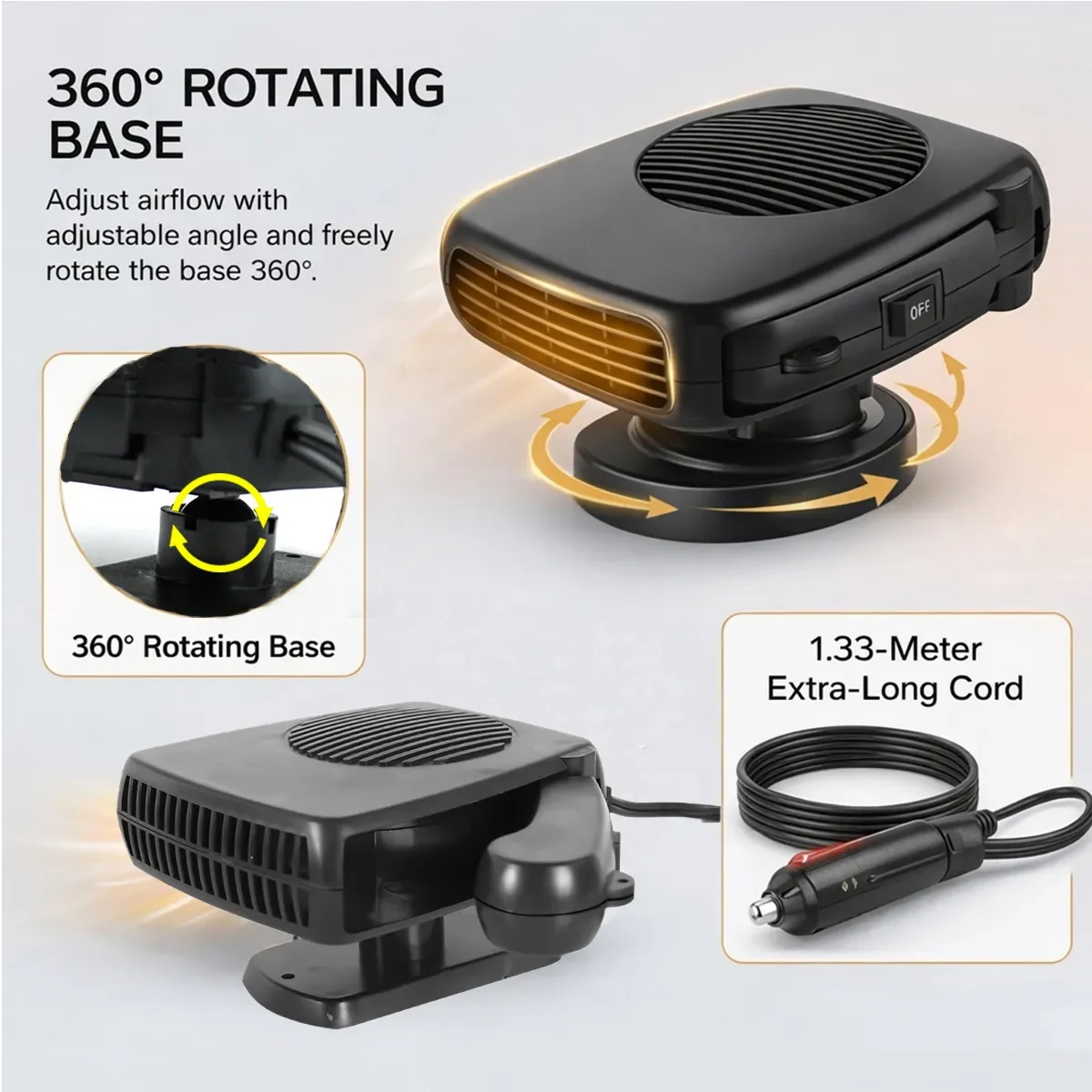 12V 24V Auto-Heizlüfter 150W 200W 2-in-1 Heiz- und Kühlfunktion – Bild 4