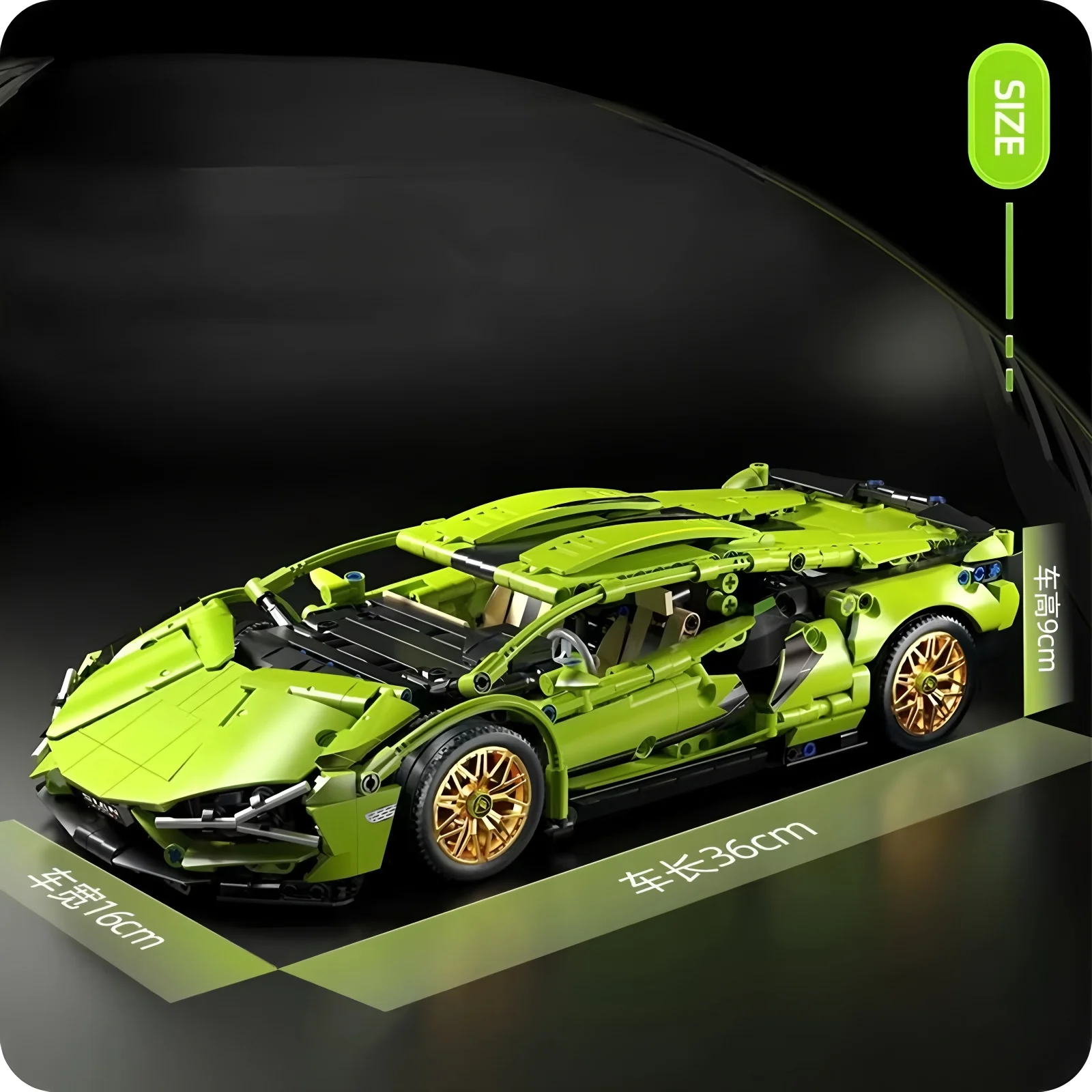 Technisches Rennwagenmodell RC Baustein Sportwagen 1:14 DIY Supercar – Bild 4