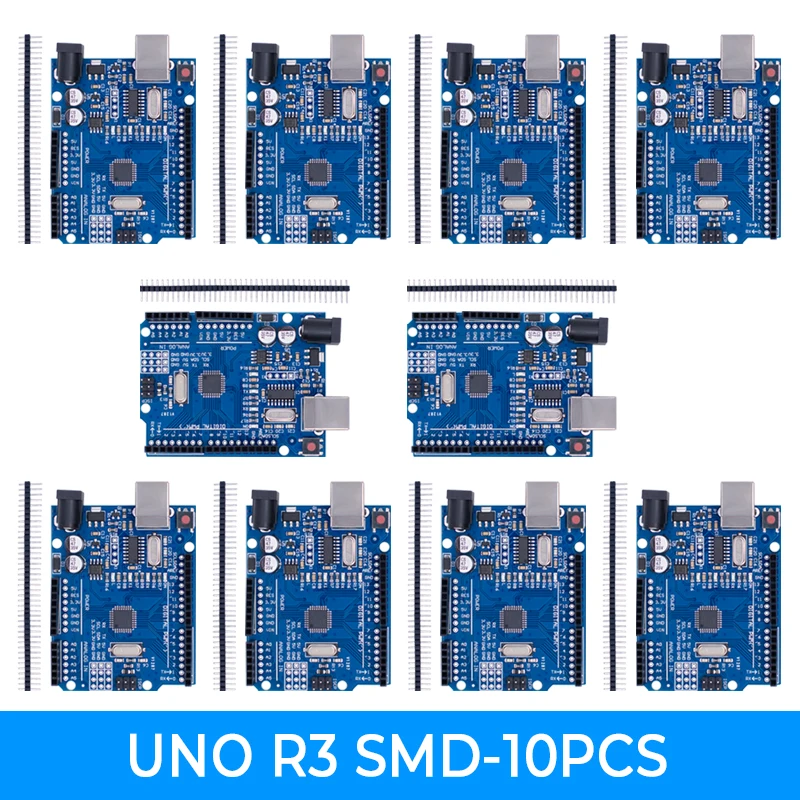 UNO R3 Entwicklungsboard CH340G MEGA328PB Chip mit USB-Kabel ATMEGA328P-AU 16Mhz Unterstützung (10 Stück)