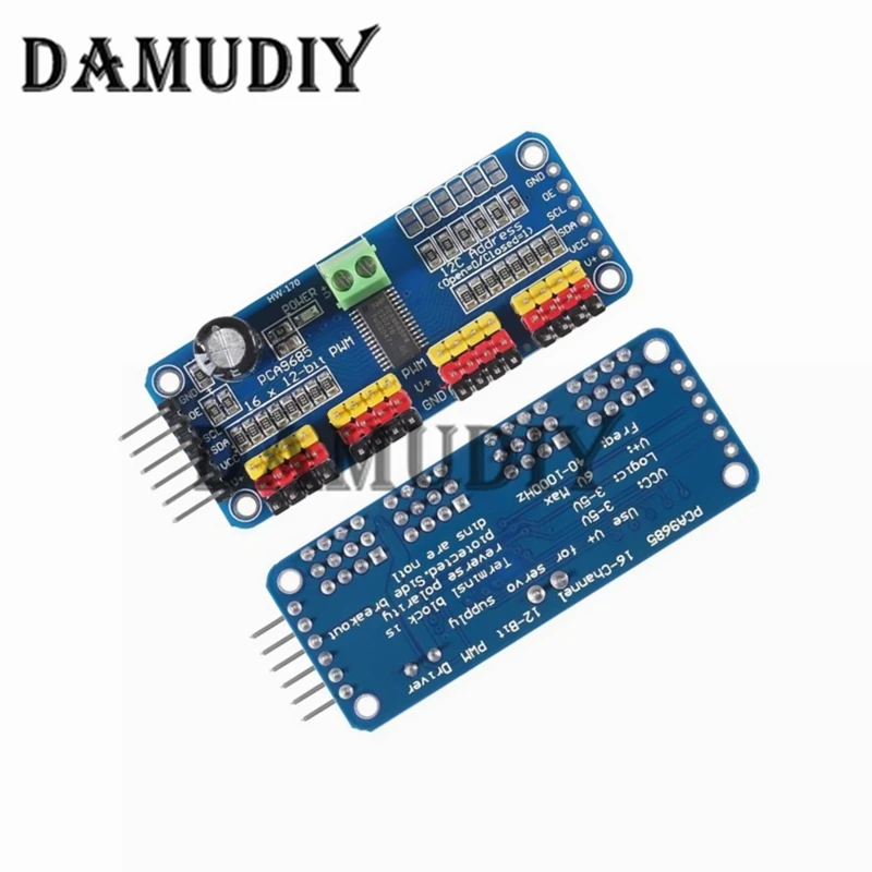 PCA9685 16-Kanal 12-Bit-PWM-Servomotortreiber I2C-Modul Roboter – Bild 2