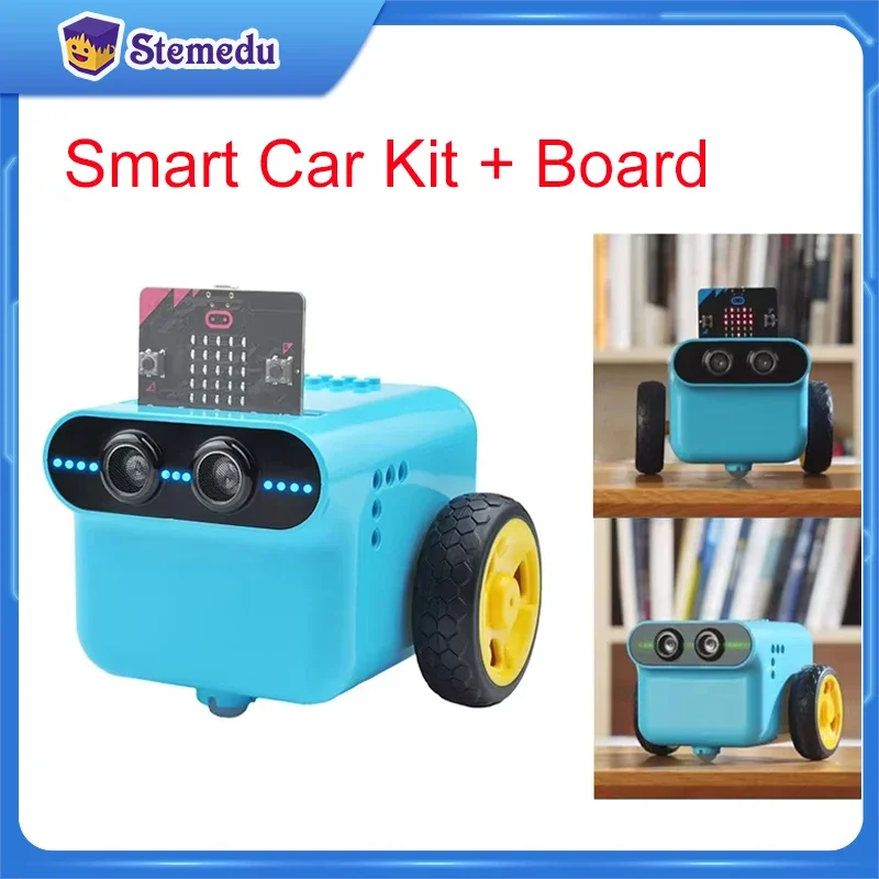 Micro:bit TPBot Auto-Roboter-Codierungsset, programmierbare intelligente Auto-Baustein-Erweiterung für Kinder
