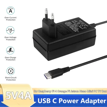 5V 4A USB Typ-C Netzteil 20W AC-Adapter für Raspberry Pi 4 Modell B Orange Pi 3 4 4 LTS NVIDIA Jetson Nano 2GB