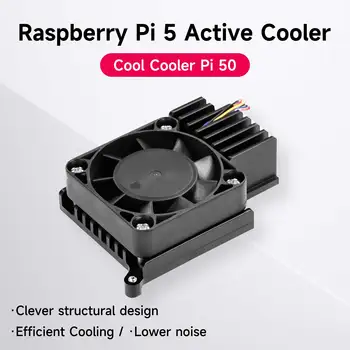 Himbeer Pi 5 Gehäuse Aluminium Aktiv kühler schwarz passives Kühl gehäuse mit Pwn Cool Fan Silikon Kühlkörper